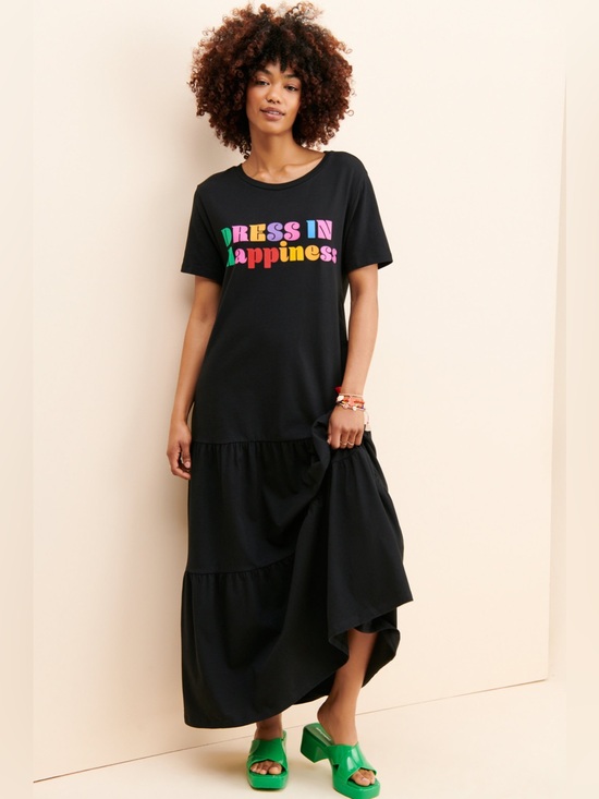 FARM Rio Dresses & Skirts - Farm Rio “Dress In Happiness” T-Shirt Dress